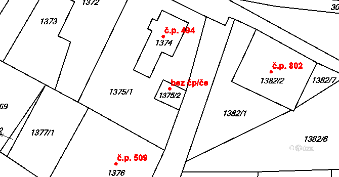 Doksy 45900680 na parcele st. 1375/2 v KÚ Doksy u Máchova jezera, Katastrální mapa