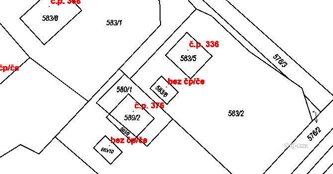 Bělotín 145975681 na parcele st. 583/6 v KÚ Bělotín, Katastrální mapa