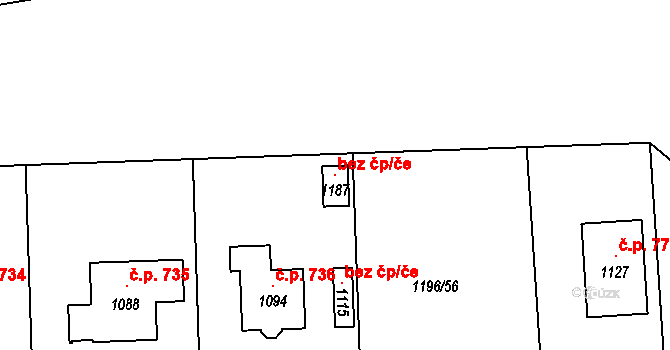 Sobotka 147543681 na parcele st. 1187 v KÚ Sobotka, Katastrální mapa