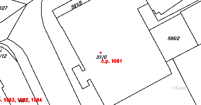 Strakonice I 1081, Strakonice na parcele st. 3370 v KÚ Strakonice, Katastrální mapa