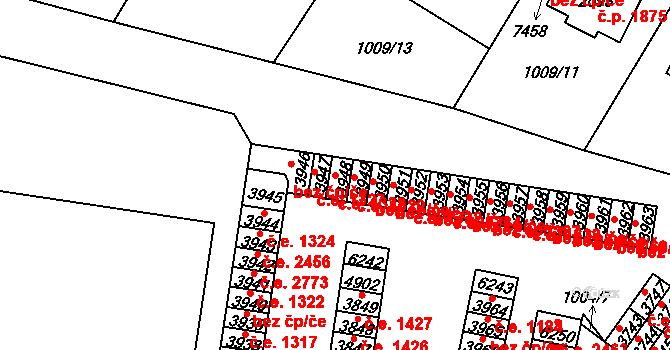 Cheb 1328 na parcele st. 3948 v KÚ Cheb, Katastrální mapa