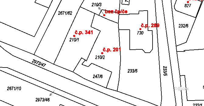 Černilov 20774681 na parcele st. 210/2 v KÚ Černilov, Katastrální mapa