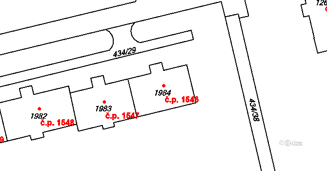 Hrabůvka 1546, Ostrava na parcele st. 1984 v KÚ Hrabůvka, Katastrální mapa