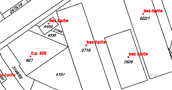 Kyjov 38725681 na parcele st. 2719 v KÚ Kyjov, Katastrální mapa