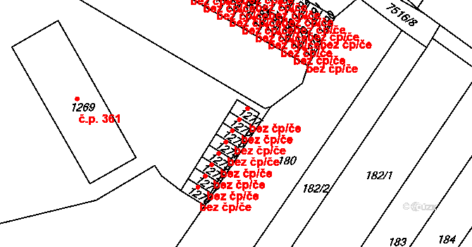 Telč 39680681 na parcele st. 1276 v KÚ Telč, Katastrální mapa