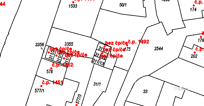 Nový Bydžov 40301681 na parcele st. 311/12 v KÚ Nový Bydžov, Katastrální mapa