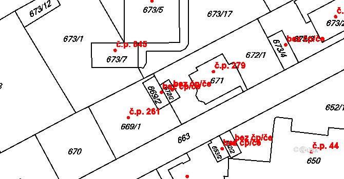 Liberec 40793681 na parcele st. 672/2 v KÚ Růžodol I, Katastrální mapa