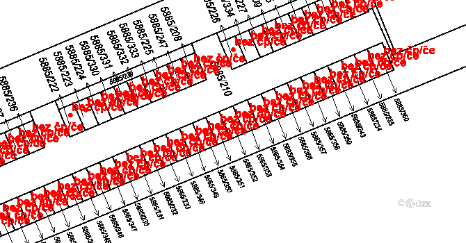 Chomutov 41765681 na parcele st. 5885/352 v KÚ Chomutov I, Katastrální mapa