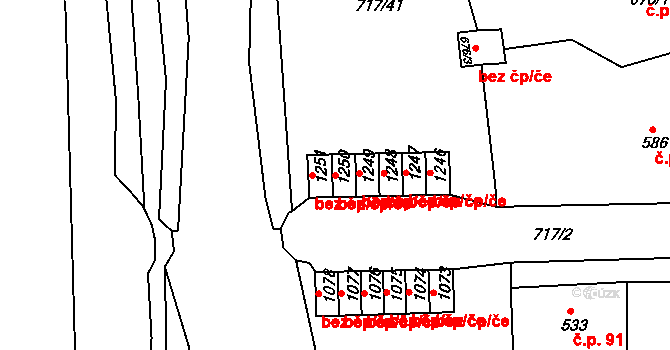 Broumov 46362681 na parcele st. 1250 v KÚ Broumov, Katastrální mapa