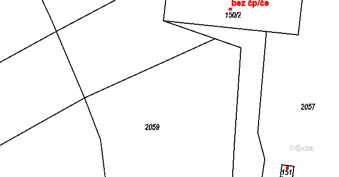 Chmelík 46417681 na parcele st. 2059 v KÚ Chmelík, Katastrální mapa