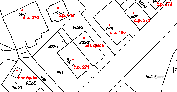 Suchdol nad Lužnicí 47525681 na parcele st. 962/2 v KÚ Suchdol nad Lužnicí, Katastrální mapa