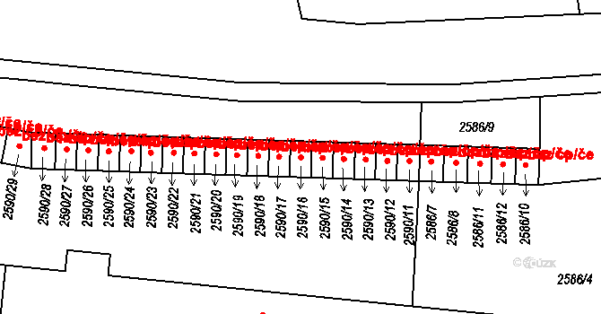 Holešov 47592681 na parcele st. 2590/16 v KÚ Holešov, Katastrální mapa