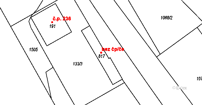 Stará Paka 49197681 na parcele st. 817 v KÚ Stará Paka, Katastrální mapa