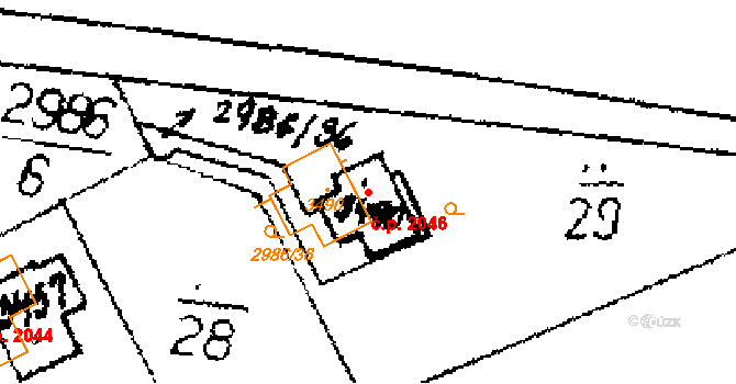 Lysá nad Labem 2046 na parcele st. 3490 v KÚ Lysá nad Labem, Katastrální mapa