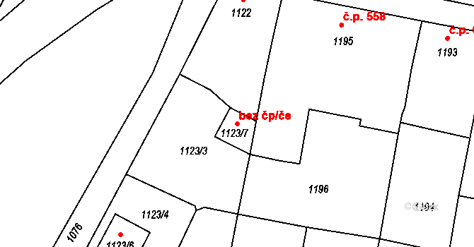 Velké Pavlovice 88544681 na parcele st. 1123/7 v KÚ Velké Pavlovice, Katastrální mapa