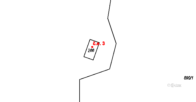 Štěpánov nad Svratkou 3 na parcele st. 266 v KÚ Štěpánov nad Svratkou, Katastrální mapa