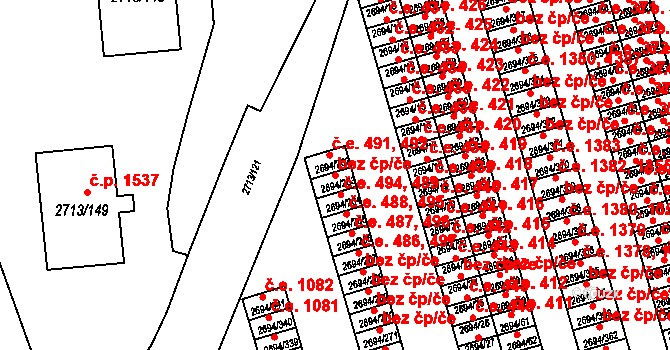 Pelhřimov 45288682 na parcele st. 2694/263 v KÚ Pelhřimov, Katastrální mapa