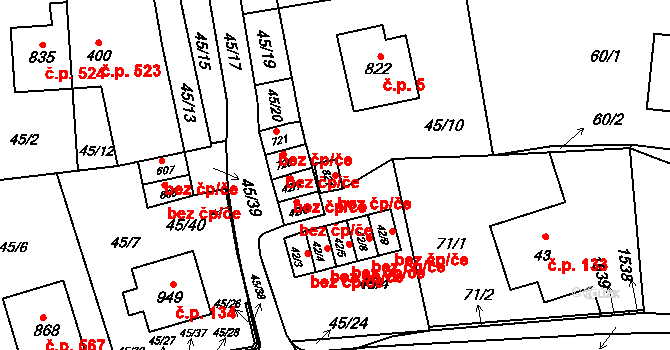 Chrastava 47001682 na parcele st. 821 v KÚ Chrastava I, Katastrální mapa