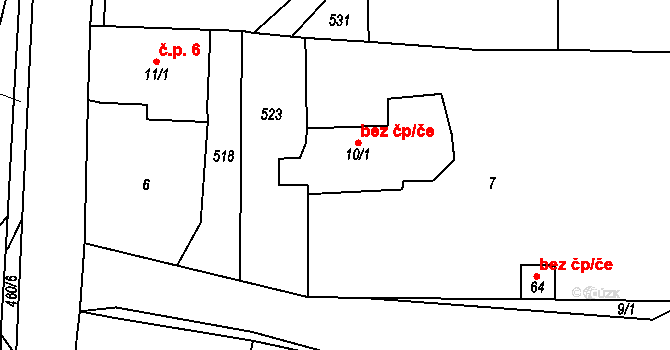 Čachrov 49958682 na parcele st. 10/1 v KÚ Čachrov, Katastrální mapa