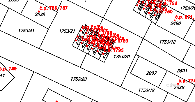 Havlíčkův Brod 44510683 na parcele st. 4791 v KÚ Havlíčkův Brod, Katastrální mapa