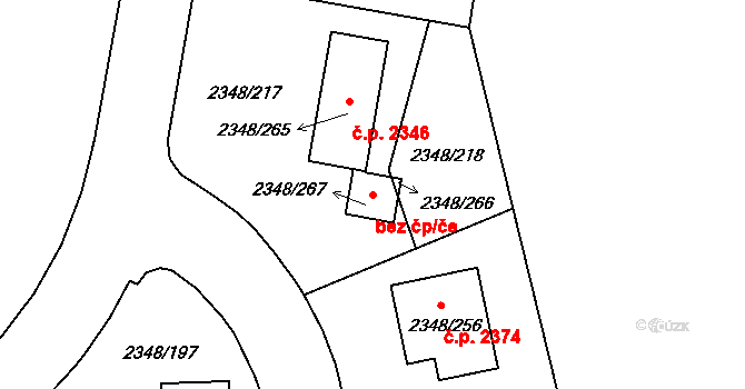 Pelhřimov 80416683 na parcele st. 2348/267 v KÚ Pelhřimov, Katastrální mapa