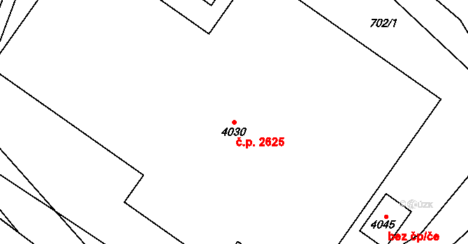 Říčany 2625 na parcele st. 4030 v KÚ Říčany u Prahy, Katastrální mapa