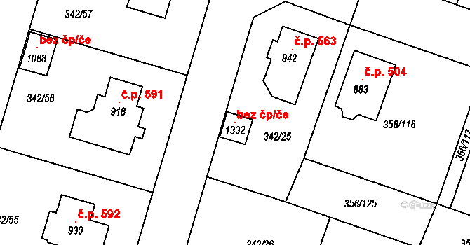 Ždírec nad Doubravou 101223684 na parcele st. 1332 v KÚ Ždírec nad Doubravou, Katastrální mapa