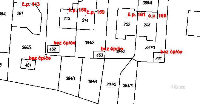 Jamné 103393684 na parcele st. 463 v KÚ Jamné u Jihlavy, Katastrální mapa