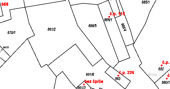 Objekt 105951684, Katastrální mapa