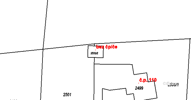 Orlová 119241684 na parcele st. 2500/2 v KÚ Horní Lutyně, Katastrální mapa