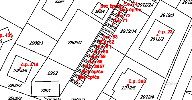 Nosálovice 61, Vyškov na parcele st. 2903/5 v KÚ Vyškov, Katastrální mapa