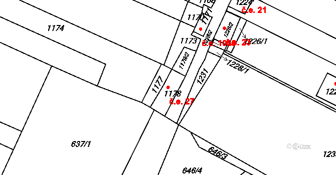 Sedlešovice 27, Nový Šaldorf-Sedlešovice, Katastrální mapa