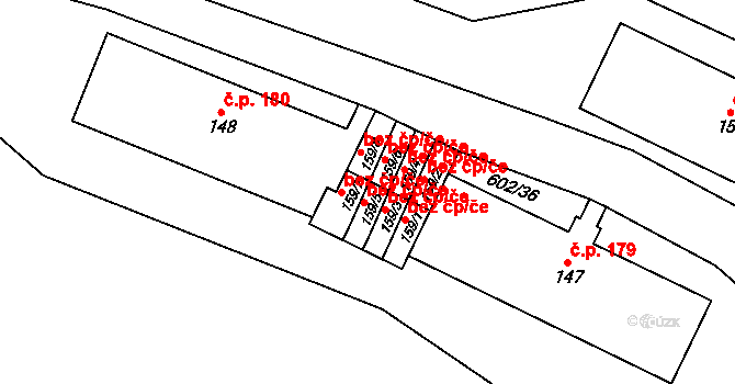Český Jiřetín 38009684 na parcele st. 159/5 v KÚ Fláje, Katastrální mapa