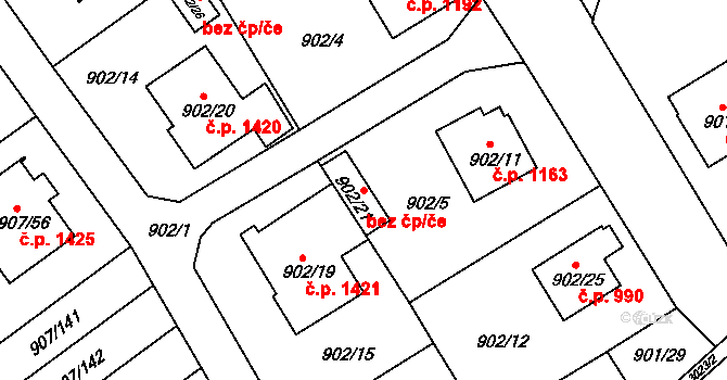 Rychnov nad Kněžnou 42140684 na parcele st. 902/21 v KÚ Rychnov nad Kněžnou, Katastrální mapa
