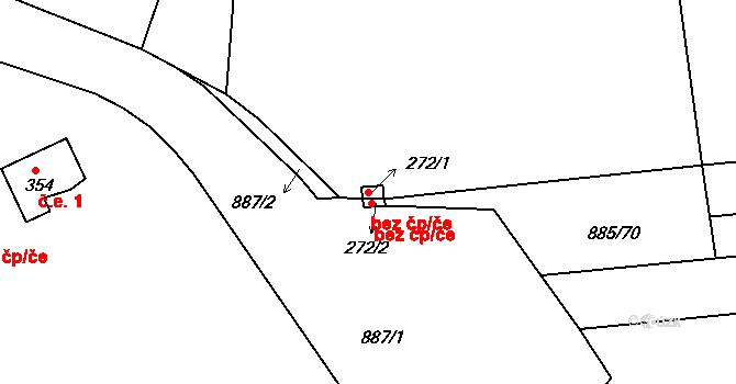 Lhenice 42661684 na parcele st. 272/1 v KÚ Lhenice, Katastrální mapa