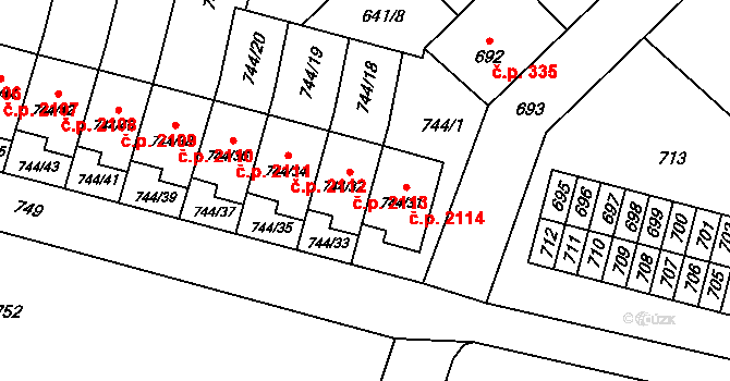 Objekt 43928684, Katastrální mapa