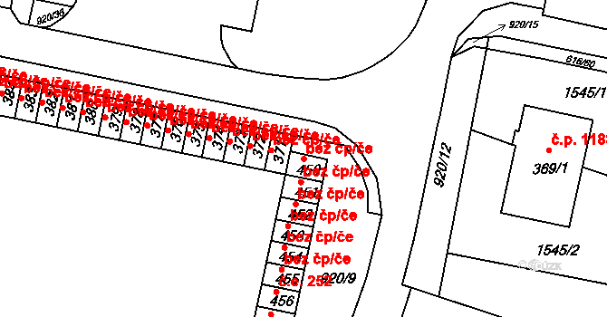 Kyjov 44599684 na parcele st. 450 v KÚ Nětčice u Kyjova, Katastrální mapa