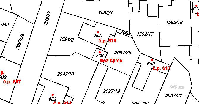 Opava 45519684 na parcele st. 2102 v KÚ Kateřinky u Opavy, Katastrální mapa