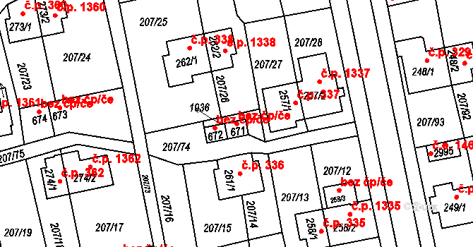 Sezimovo Ústí 47423684 na parcele st. 671 v KÚ Sezimovo Ústí, Katastrální mapa