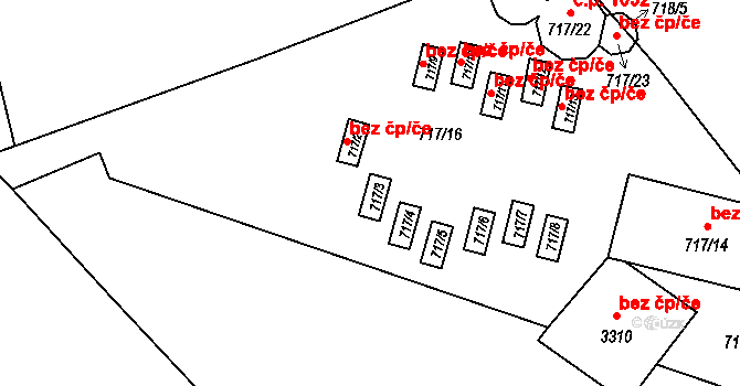 Doksy 47892684 na parcele st. 717/3 v KÚ Doksy u Máchova jezera, Katastrální mapa