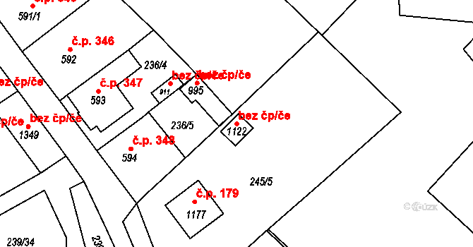 Slavonice 48864684 na parcele st. 1122 v KÚ Slavonice, Katastrální mapa