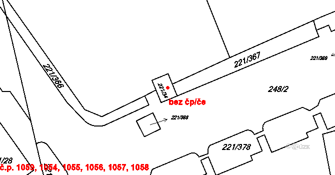 Praha 49616684 na parcele st. 221/34 v KÚ Černý Most, Katastrální mapa