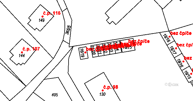 Tuchoraz 49639684 na parcele st. 16/20 v KÚ Tuchoraz, Katastrální mapa