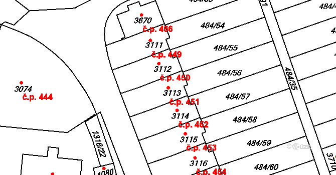 Horní Brána 451, Český Krumlov na parcele st. 3113 v KÚ Český Krumlov, Katastrální mapa