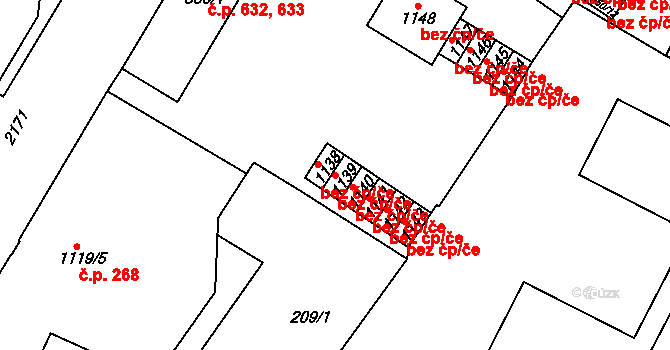 Heřmanův Městec 38035685 na parcele st. 1139 v KÚ Heřmanův Městec, Katastrální mapa