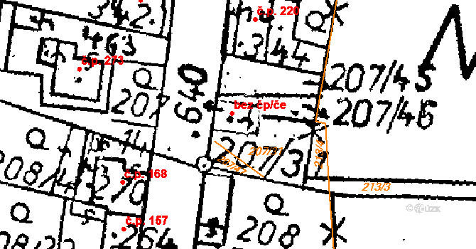 Starý Kolín 42177685 na parcele st. 640 v KÚ Starý Kolín, Katastrální mapa