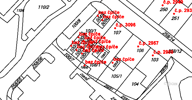 Chomutov 45047685 na parcele st. 108/2 v KÚ Chomutov II, Katastrální mapa