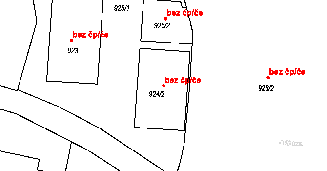 Brno 49937685 na parcele st. 924/2 v KÚ Zábrdovice, Katastrální mapa