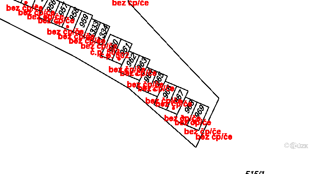 Adamov 443 na parcele st. 966 v KÚ Adamov, Katastrální mapa