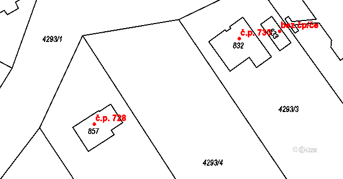 Rudoltice 729 na parcele st. 911 v KÚ Rudoltice u Lanškrouna, Katastrální mapa